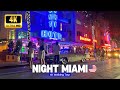 MIAMI OCEAN DRIVE Night Walking Tour 4K South Beach Nightlife Vibes
