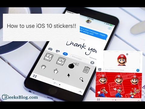 HOW TO USE STICKERS AND SKETCH ON APPLE IOS 10 MESSAGE APP!! | THE SHOWSTOPPER SHOWS