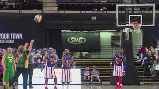 ABC2 Traffic Reporter Lauren Cook plays with the Globetrotters