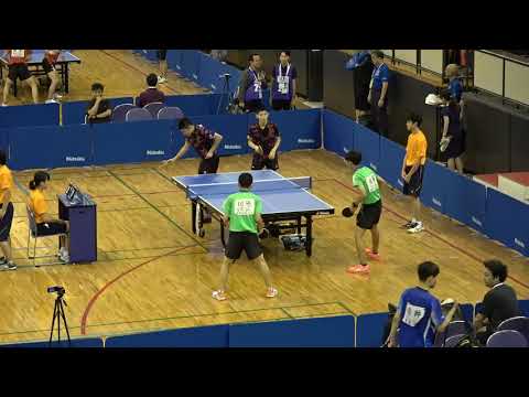 2019 IH Tênis de Mesa Masculino Duplas 1ª Rodada Kawahara, Goto (Chinzei Gakuin Nagasaki) x Suzuki, Fujita (Tooku Gakuen Aomori)