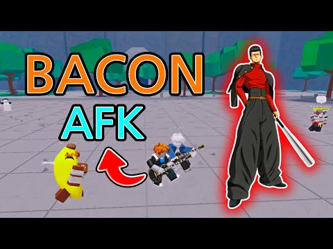 ปลอมเป็นเบค่อน แล้วยืน AFK  โดยใช้ กระบองเหล็ก | Roblox The Strongest Battlegrounds