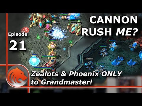 StarCraft 2: Cannon Rushing the.....Cannon Rusher? - MASS Zealot & Phoenix!