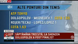 UPZ: Pariurile zilei in tenis » Vezi variantele selectate!