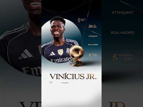 Nommé pour le Ballon d'Or masculin 2026 : Vinicius Júnior #ballondor #realmadrid