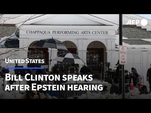 Video Thumbnail: đź”´ LIVE: Stakeout as Hillary Clinton gives testimony on the Epstein files | AFP