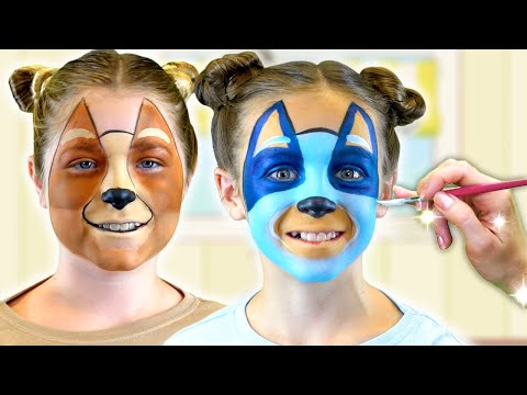 Bluey Face Paint | Fast and Easy Face Painting Tutorial | We Love Face Paint
