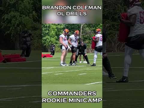 Commanders OL Brandon Coleman at Rookie Minicamp | John Keim Report #shorts