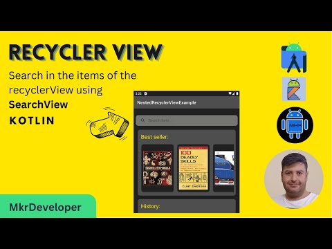 Search in the items of the recyclerView using SearchView. Android | Kotlin