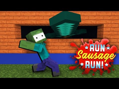 Monster School : RUN SAUSAGE RUN CHALLENGE - Minecraft Animation