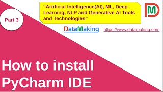 How to install PyCharm IDE on Ubuntu 24.04 | PyCharm Community Edition | Part 3 | DM | DataMaking