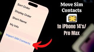 iPhone 14/Pro/Max/Plus: How to Import Contacts From Your SIM Card! [Copy]