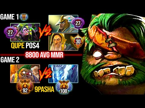 8800 Average MMR!!! [Game 1] Qupe As Pudge Pos 4 | [Game 2] 9Pasha As Pudge Offlane | Pudge Official