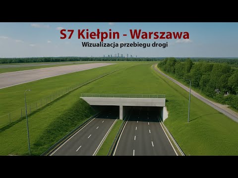 S7 Kiełpin - Warszawa, wizualizacja przebiegu 2D + interaktywna mapa