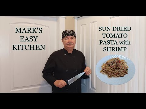 SUN DRIED TOMATO PASTA with SHRIMP