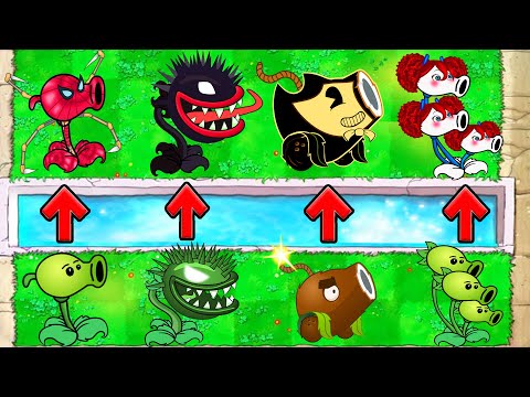 Spiderman + Venom + Bendy + Poppy Playtime Doll | Plants vs Zombies Fusion Animation | Pvz 2