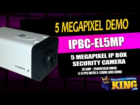 5MP (2048x1536 - 15fps) w/3-12mm lens demo - 5 Megapixel IP Box Security Cam - IPBC-EL5MP