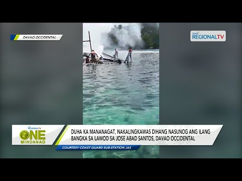 One Mindanao: Duha ka mananagat, nakalingkawas dihang nasunog ang ilang bangka