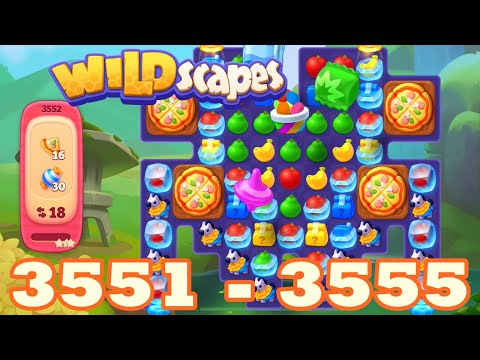Wildscapes Level 3551 - 3555 HD Walkthrough 3 match puzzle | gameplay | android | 3552 | 3553 | 3554