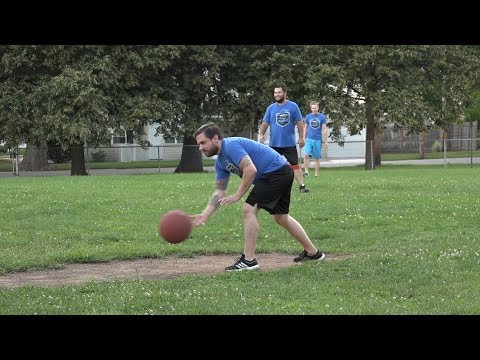 Dude Accidentally Drop Kicks Girl Avoiding Tag During Kickball Game