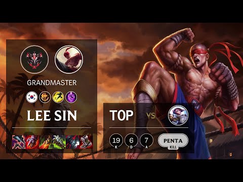 Lee Sin Top vs Fiora - KR Grandmaster Patch 11.12