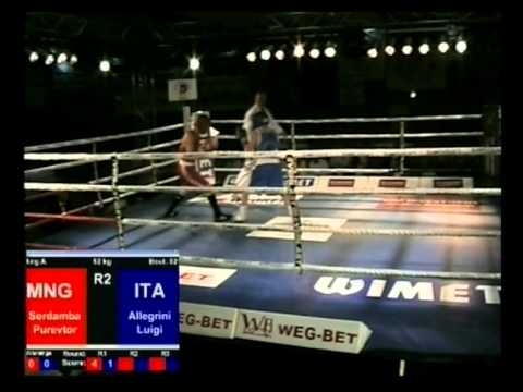 STAMM 2011 ćwierćfinał 52kg SERDAMBA Purevtorj vs ALLEGRINI Luigi