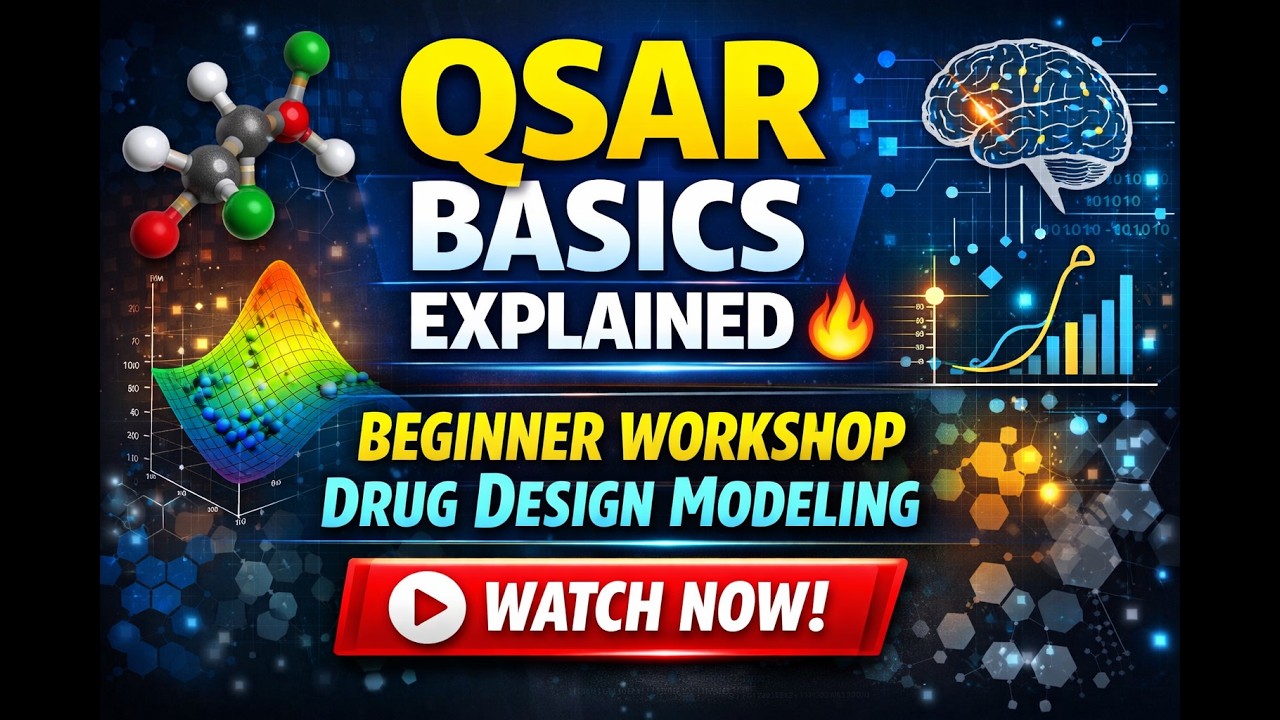 “ML-QSAR Basics Explained 🔥 | Complete Beginner Workshop on Drug Design Modeling”