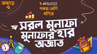 অধ্যায় ৯ - শতকরা: সরল মুনাফা : মুনাফার হার অজ্ঞাত