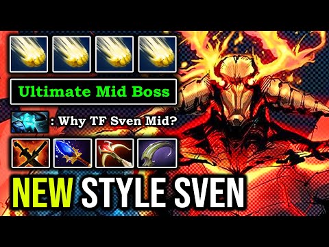 HOW TO SOLO MID SVEN LIKE A 8K GOD with Insane Flying Stun & Crazy 7.26c Boss Destroy Everyone DotA