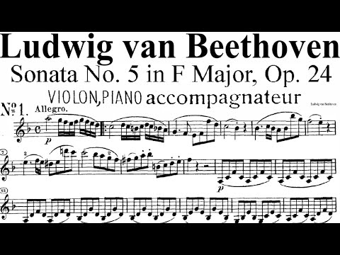 Beethoven Violín Sonata No 5 in F Major Op 24, 1st movement | Piano Accompaniment