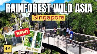 Rainforest Wild ASIA! Walking Tour at the NEWEST Wildlife Adventure Park Zoo in Singapore | 4K Vlog