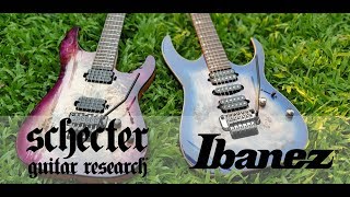 Video thumbnail for Schecter C-6 Pro FR vs Ibanez Premium RG1070PBZ by jem555bkk