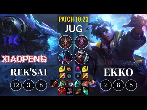 DMO Xiaopeng Rek'Sai vs Ekko Jungle - KR Patch 10.23