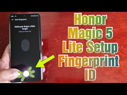 Honor Magic 5 Lite How to Setup Fingerprint ID As Lockscreen Security ADD Fingerprint Biometric