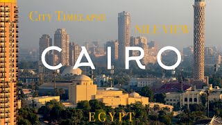 Cairo Egypt - City Time Lapse - 4K Nile View