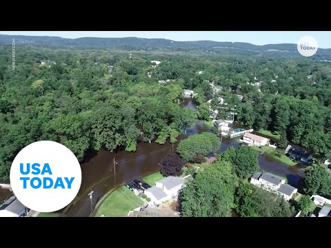 Drone flies over flooded New Jersey neighborhood USA TODAY
