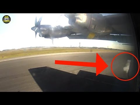 Lockheed Hercules: SEE MAINS SMOKING on Touchdown in Johannesburg!!! [AirClips]