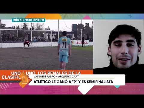 Atlético le ganó a 9 y es semifinalista, Valentín Raspo