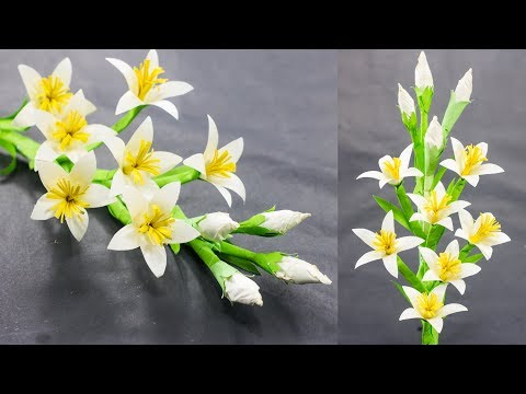 How To Make White Peachleaf Bellflower Paper Flower | Origami Tutorial || Nusrat DIY Crafts