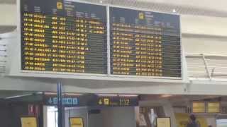 preview picture of video 'Aruna & Hari Sharma at Bilbao Airport, Basque Country Spain Check-in Area, Jun 05, 2014'