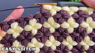 Wow! Super Easy 3D Flower Crochet Baby Blanket 🌸 | Beginner-Friendly Pattern