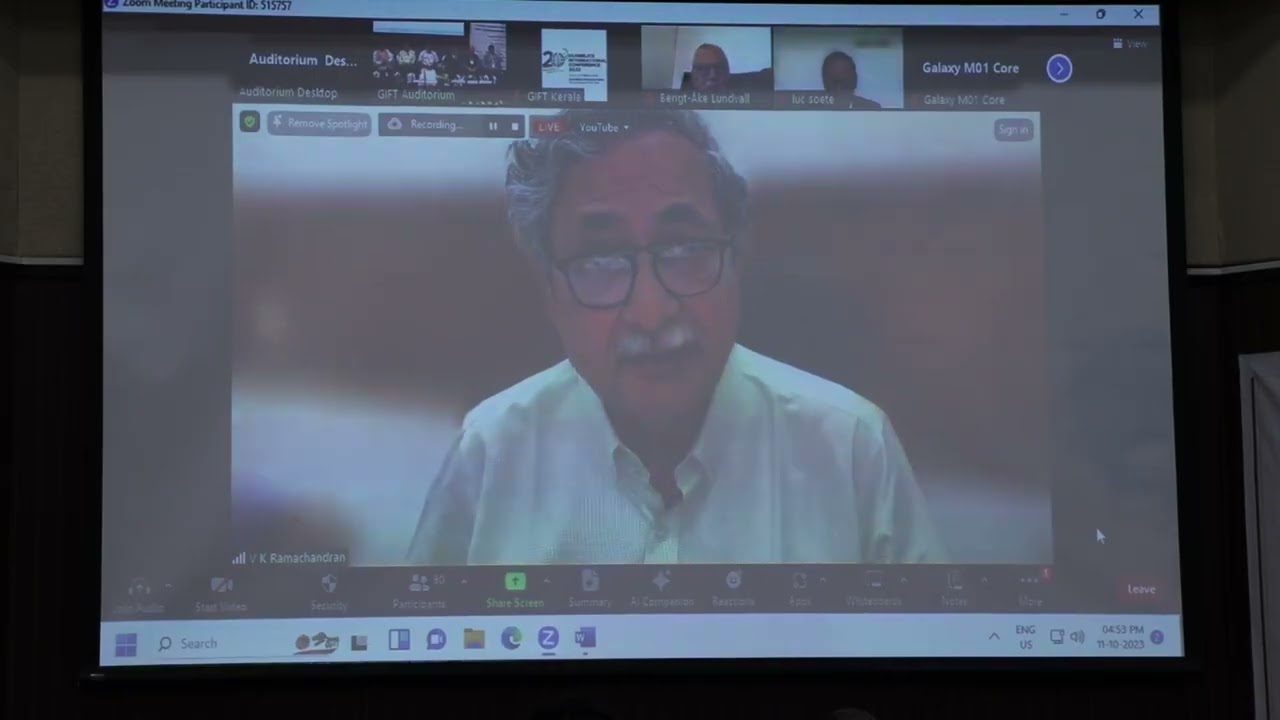 Special Address by Prof. V. K. Ramachandran - 20th Anniversary Globelics International Conference 2023