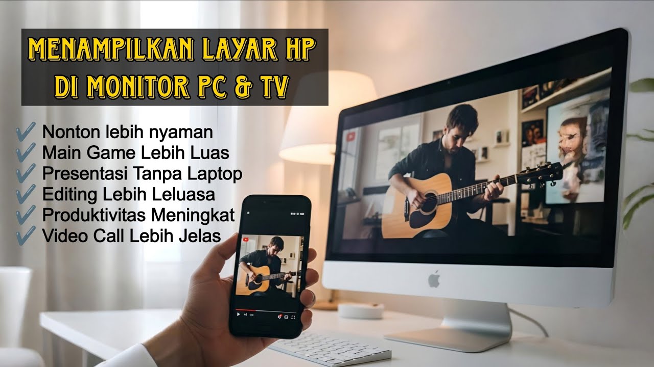Cara Menampilkan Layar Hp Ke Monitor Komputer Dan TV