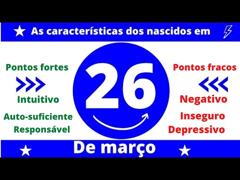 AS CARACTERÍSTICAS DOS NASCIDOS NO DIA 26 DE MARÇO 