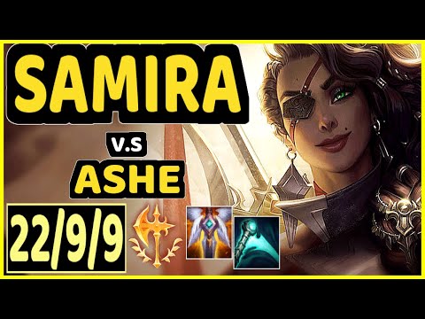 HOLYPHOENIX (SAMIRA) vs ASHE - 22/9/9 KDA BOTTOM ADC GAMEPLAY - EUW Ranked MASTER
