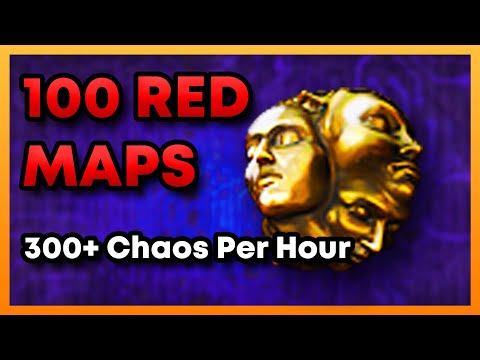 Making 300+ RAW Chaos per Hour Farming Red Maps INEFFICIENTLY