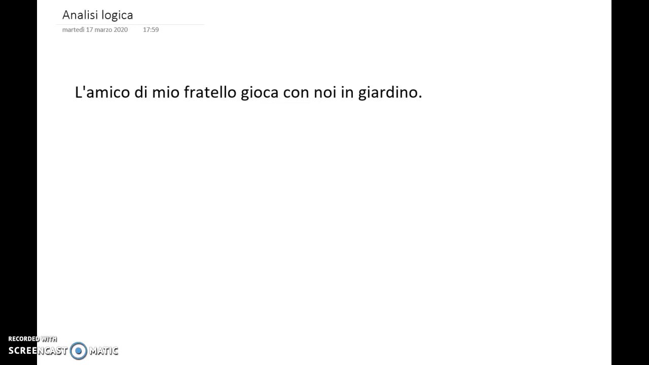 Ripasso di analisi logica