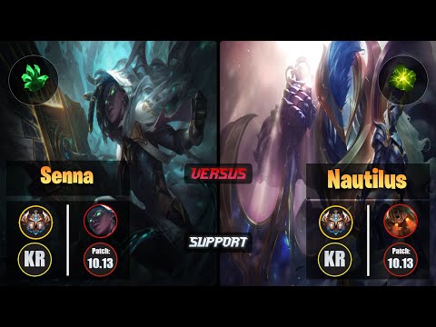 Challenger SENNA [Grasp of the Undying] (Support) VS  NAUTILUS - Challenger KR Patch 10.13