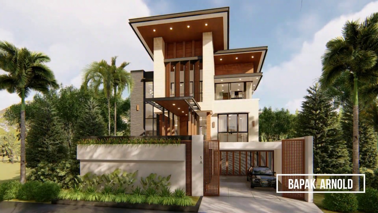 Video 3D Mr. Arnold Modern House 3 Floors Design II - Jakarta