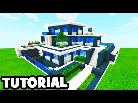 Minecraft Tutorial: How To Make A Modern Mansion #9