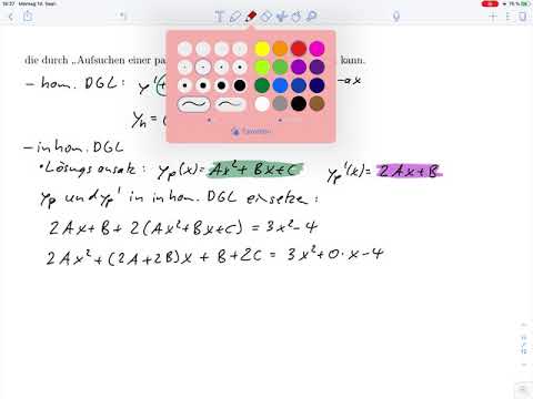 A8 – DGL 1. Ordnung – Aufsuchen einer partikulären Lösung (Klausur SoSe 2020)